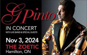 G Pinto – in Concert! With Live Band and Special Guests